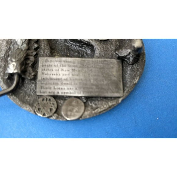 Vintage Bergamot Brass Works Longhorn Sheep Belt Buckle USA - Picture 5 of 8